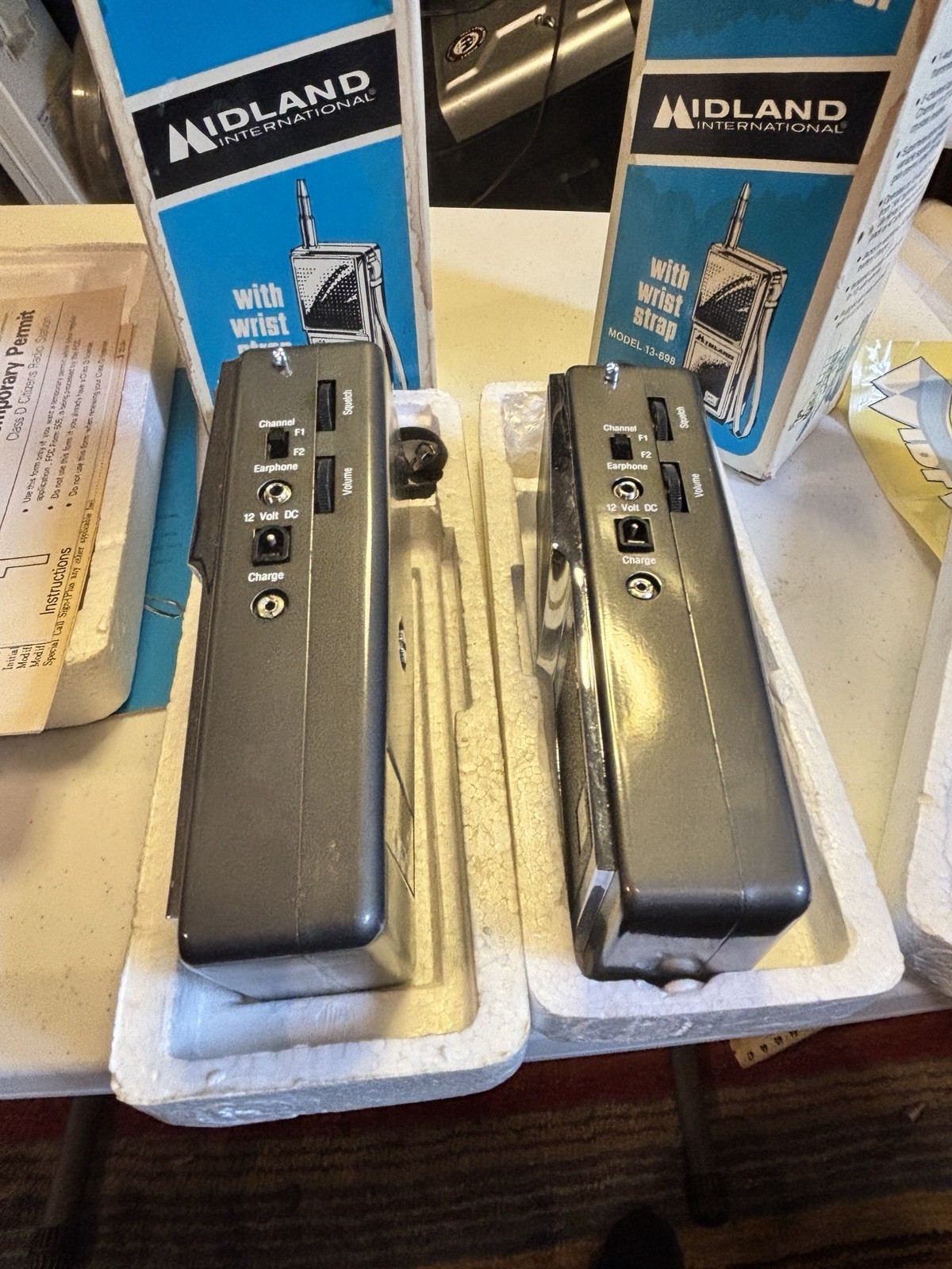 Vintage Midland 13‑698 1‑Watt 2‑Channel Transceivers Lot of 2 – Open Box  Unused