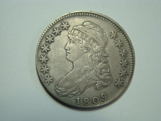 1809 Capped Bust Silver Half Dollar O-32 R-4 Very Fine+ Nice 1809 Capped Bust Silver Half Dollar O-32 R-4 Very Fine+ Nice