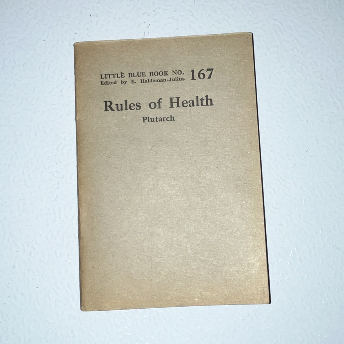 Little Blue Book No. 167 Rules of Health by Plutarch PB Mini Little Blue Book No. 167 Rules of Health by Plutarch PB Mini