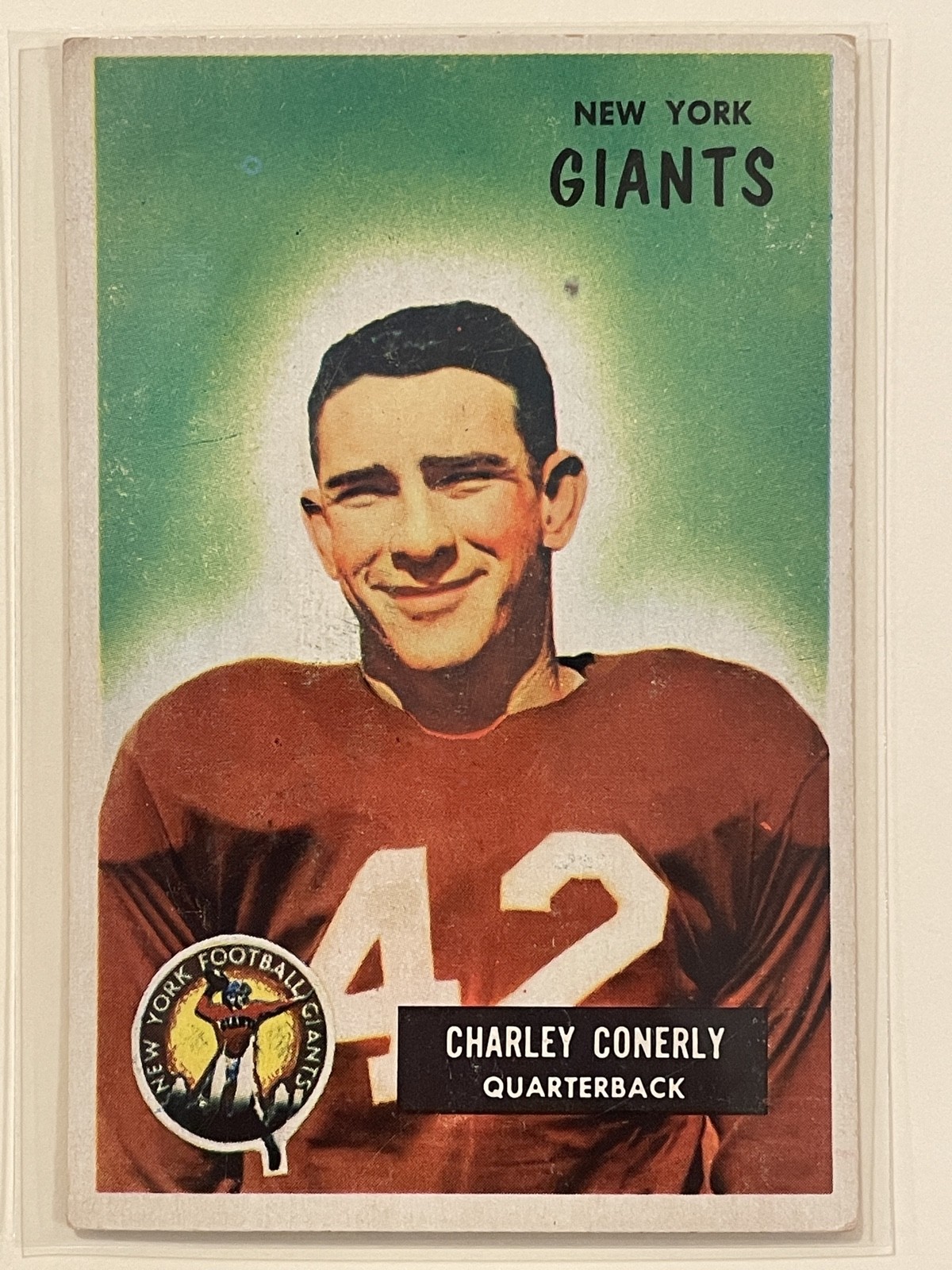 1955 Bowman - Charlie Conerly #16 1955 Bowman - Charlie Conerly #16