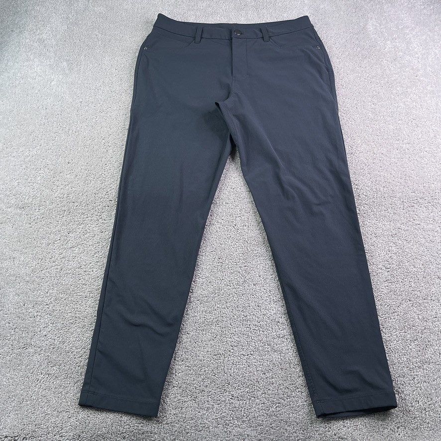 Lululemon ABC Pants Mens 32x29 Grey Slim Fit Warpstreme Tech Commuter Golf