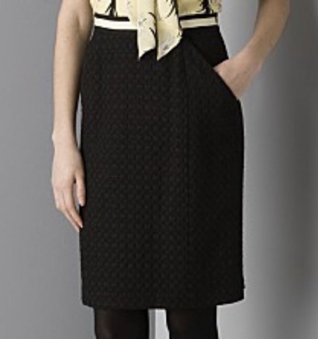 MILLY of NEW YORK LILY BASKET WEAVE PENCIL SKIRT - NWT - US 10 - UK 14