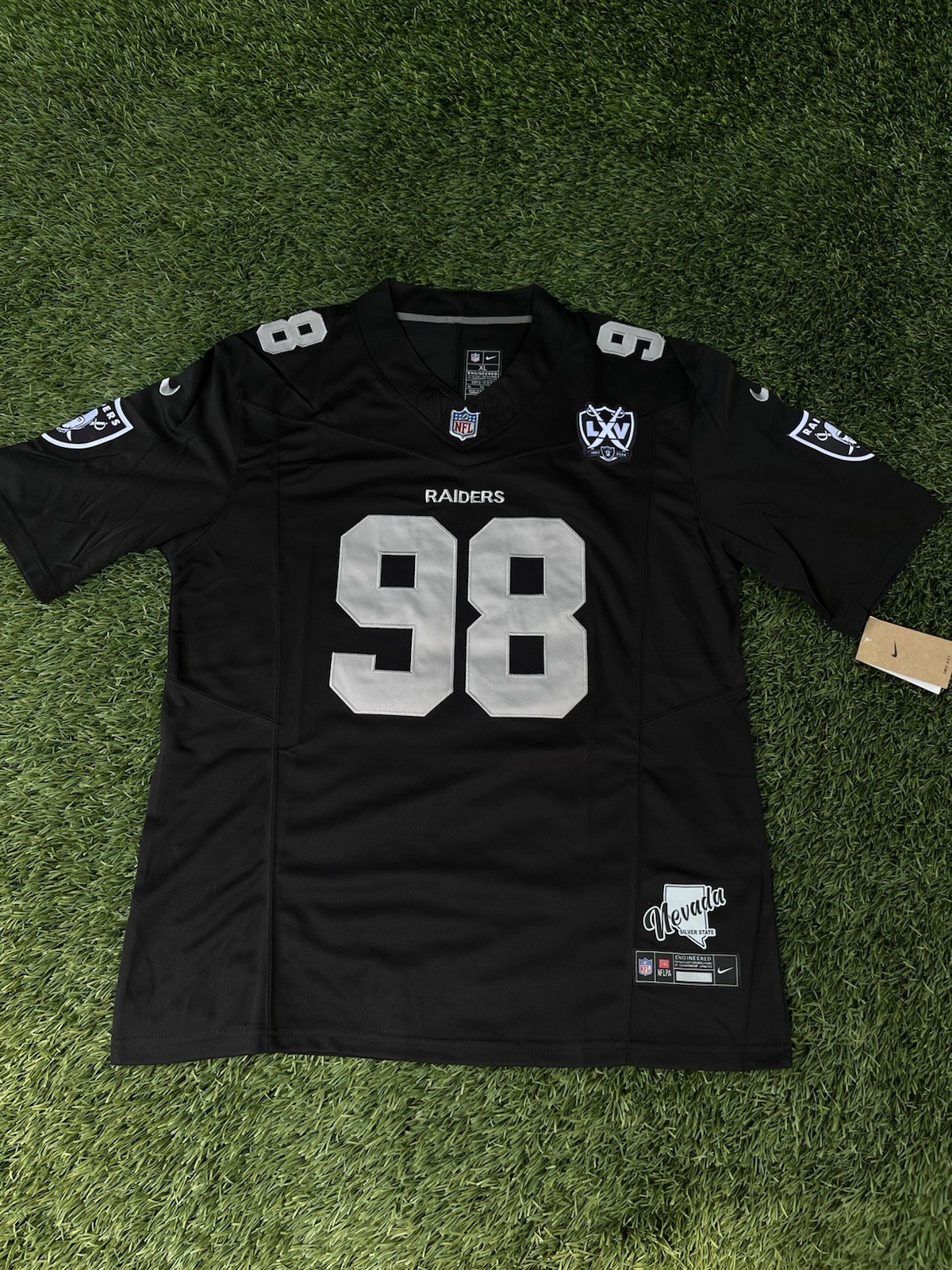 Las Vegas Raiders Maxx Crosby #98 Black Football Jersey Men’s Size M,L, XL ,XXL