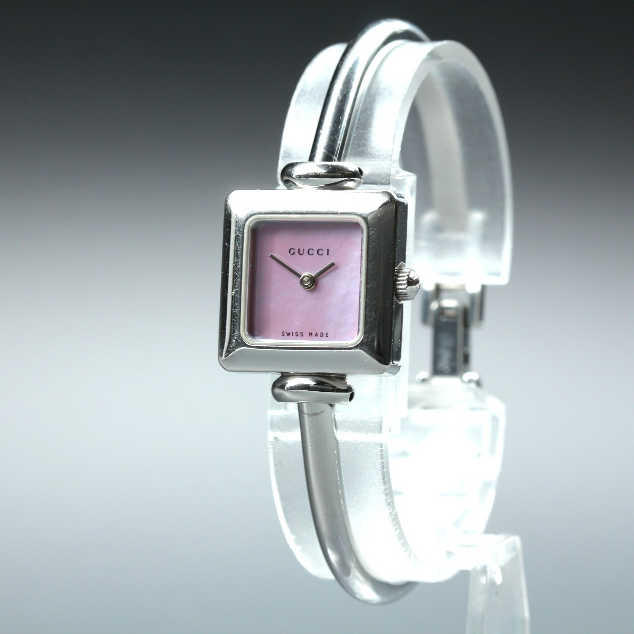 [Near MINT] GUCCI 1900L Shell Pink Dial Silver Quartz Women\'s Vintage Watch