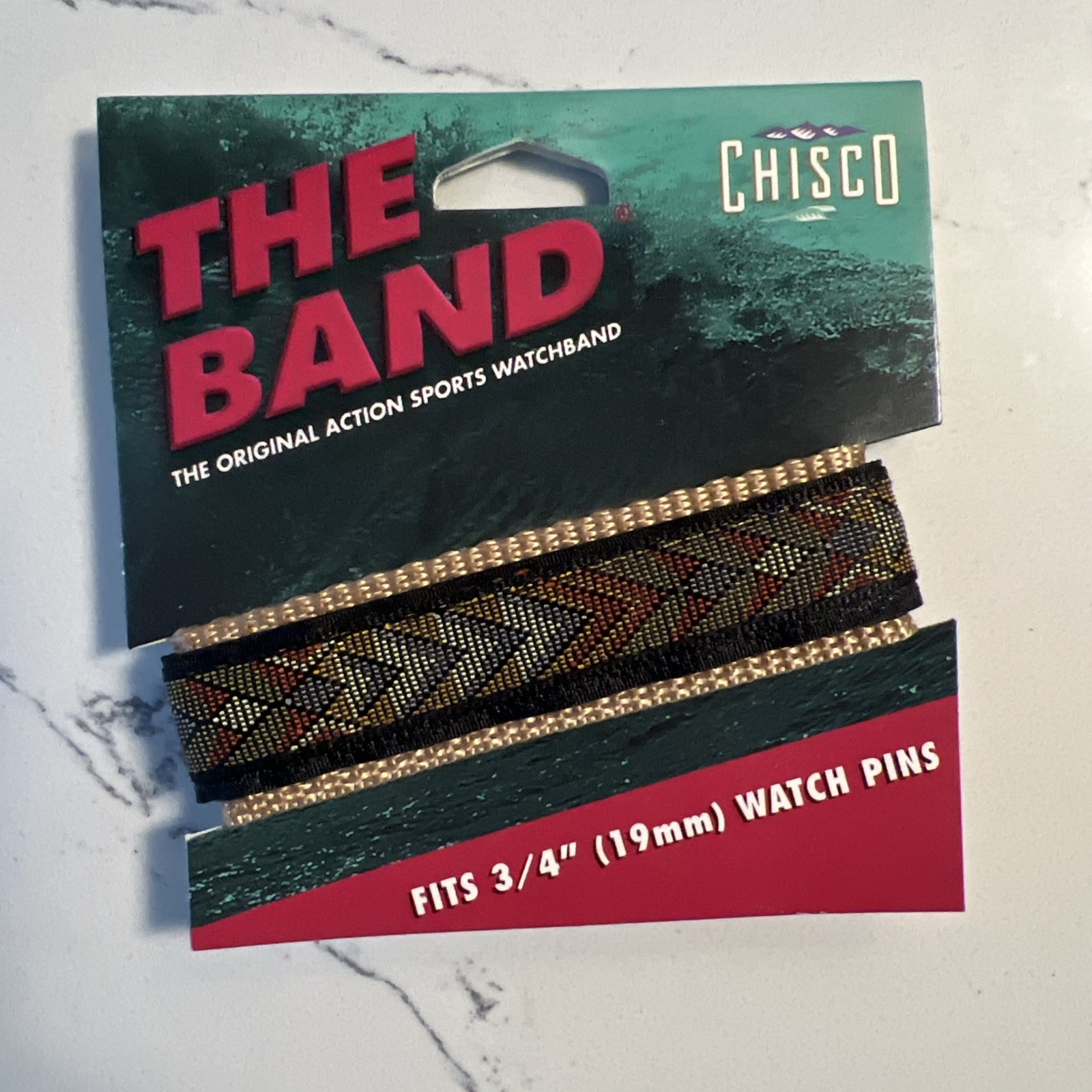 19 mm The Band Chisco Taos Nylon Sports Wrap Watch Band Vintage 90’s Y2K 19 mm The Band Chisco Taos Nylon Sports Wrap Watch Band Vintage 90’s Y2K