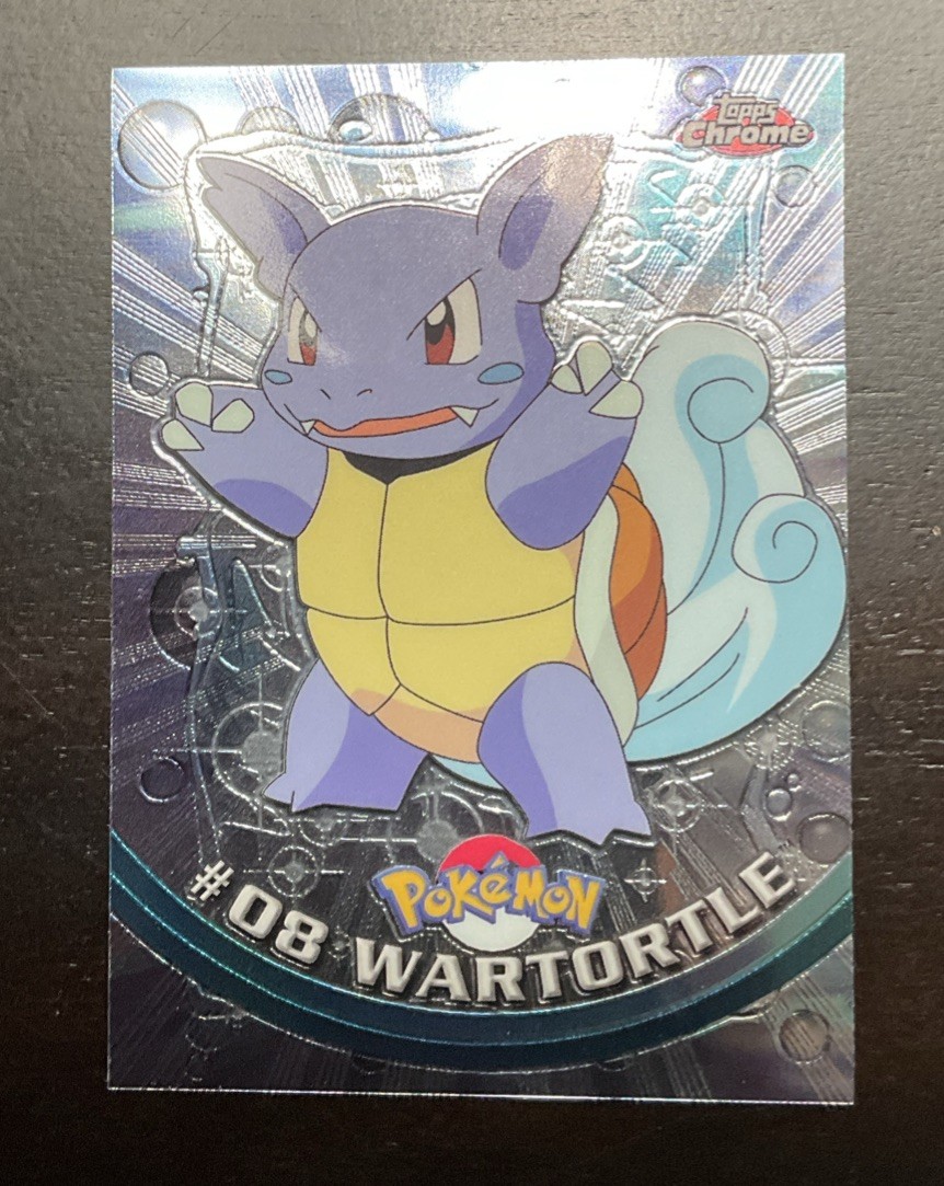 2000 Topps Chrome Pokemon T.V. Series 1 Wartortle #8 Base Vintage Pack Fresh NM
