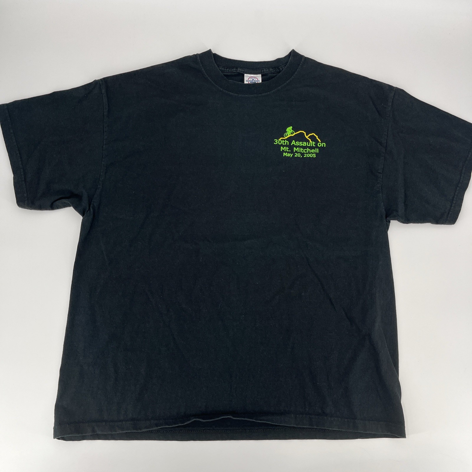 Vintage Mt Mitchell 2005 Biking T-Shirt - Spartanburg SC - Mens XL Black Tee EUC