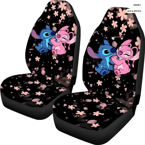 Cute Cartoon Stitch And Angel Pattern Car Seat Covers (set of 2) R27726 Cute Cartoon Stitch And Angel Pattern Car Seat Covers (set of 2) R27726