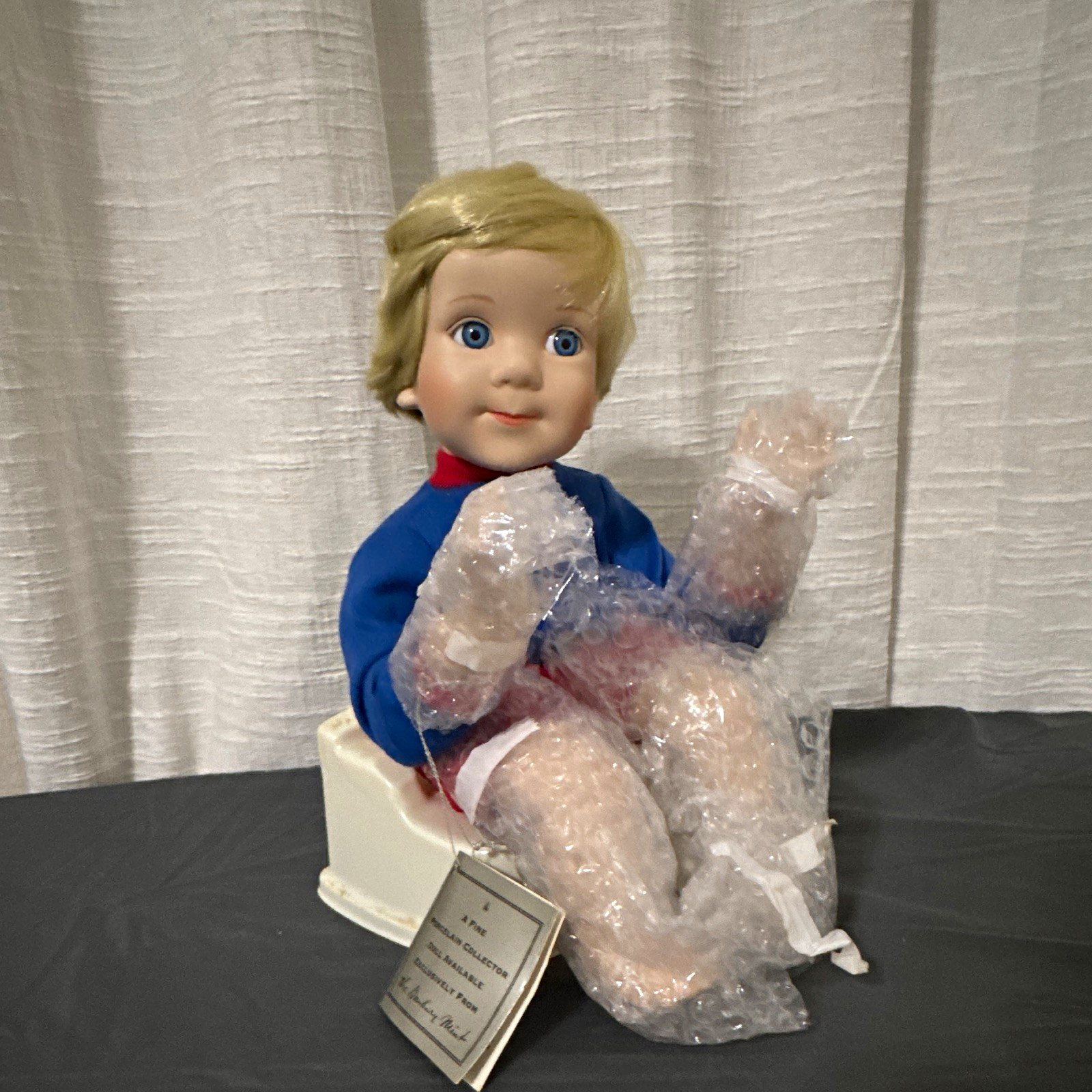 Danbury Mint All Grown Up “Brian” 13in Porcelain Boy Doll Elke Hutchens COA Danbury Mint All Grown Up “Brian” 13in Porcelain Boy Doll Elke Hutchens COA