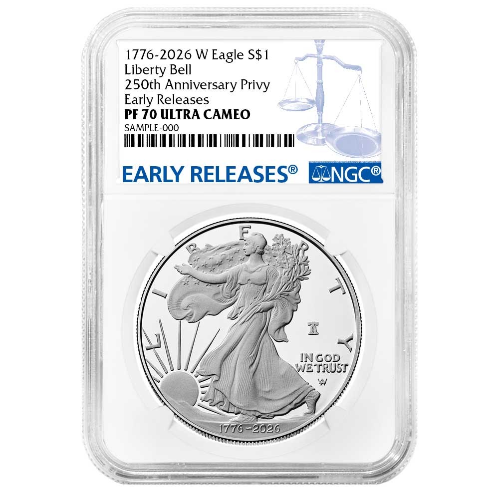 2026-W Proof $1 American Silver Eagle NGC PF70UC ER Blue Label 2026-W Proof $1 American Silver Eagle NGC PF70UC ER Blue Label