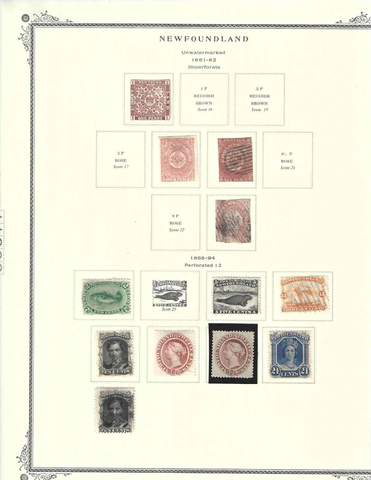 Silk\'s Stamps - AMAZING Newfoundland Collection (1860-1944+BOB) from Scott Album Silk\'s Stamps - AMAZING Newfoundland Collection (1860-1944+BOB) from Scott Album