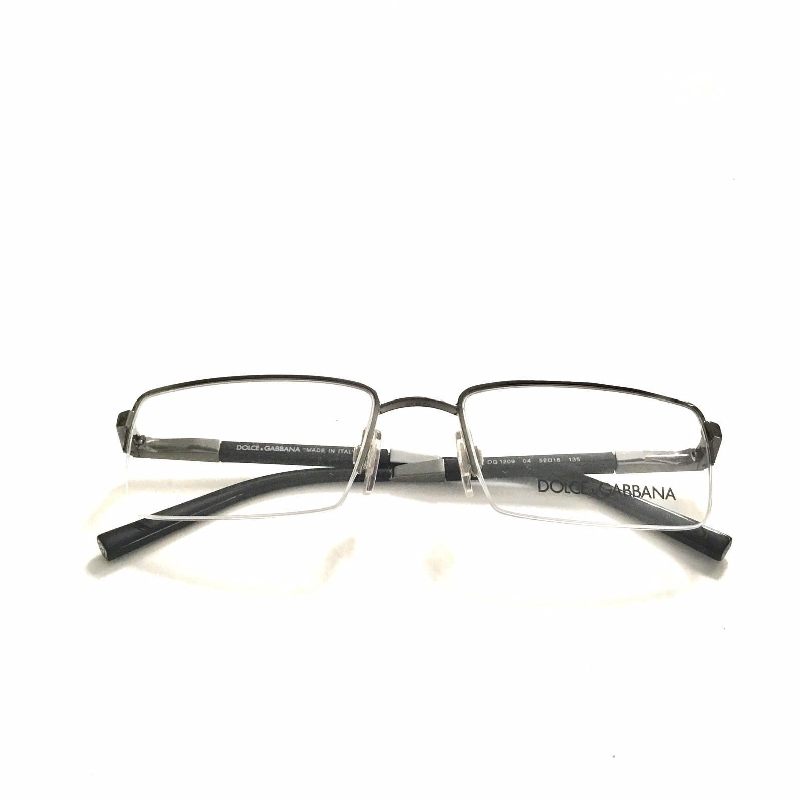 Dolce Gabbana Eyeglasses Vintage DG 1209 Silver 04 Size 52 Frame New Authentic