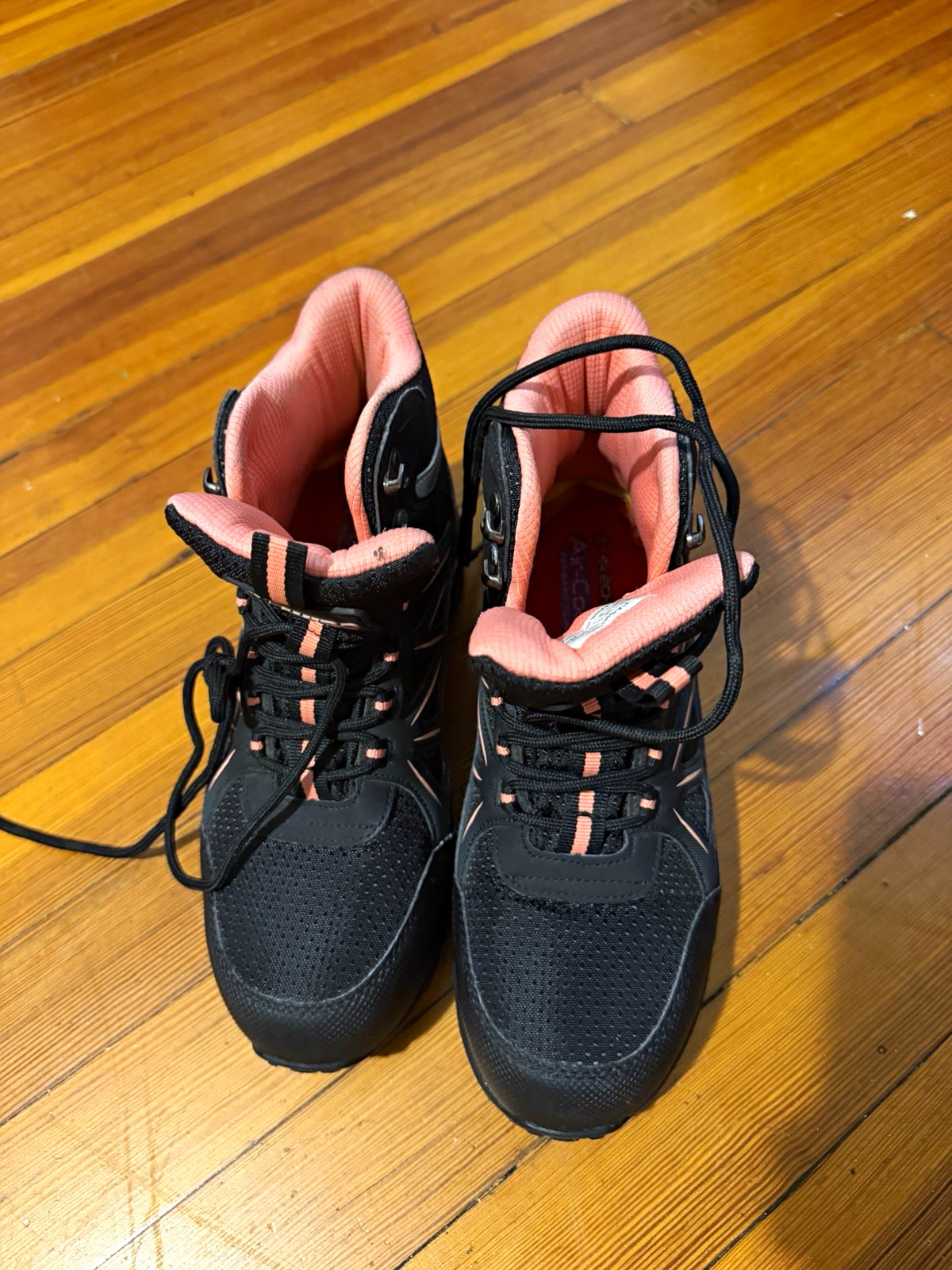 JIA SHIBO Mens Air Max Black/Pink Lace Up Low Top Athletic Sneakers Cotton