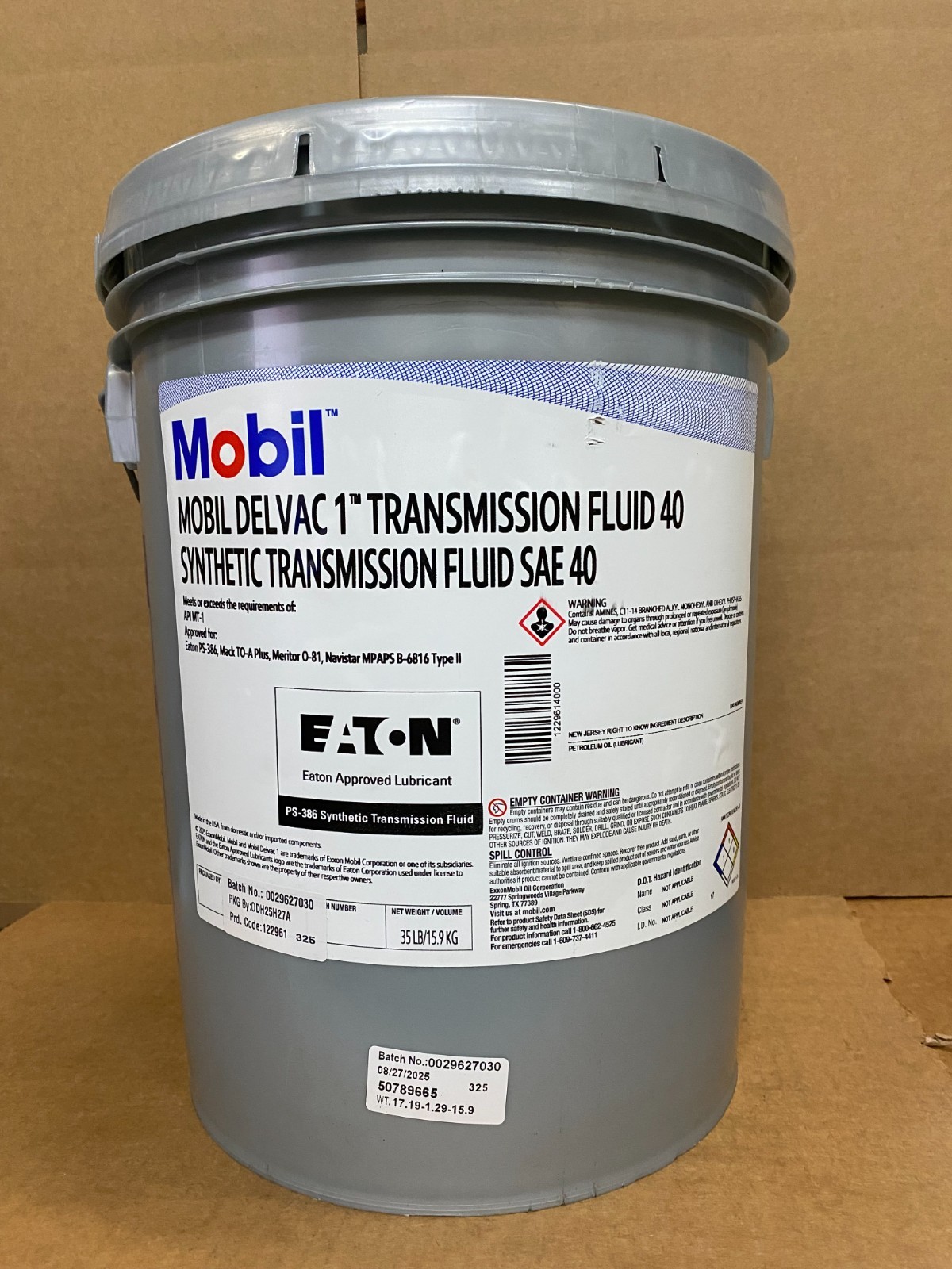 Mobil Delvac 1 Transmission Fluid 40 (5 Gal. Pail)