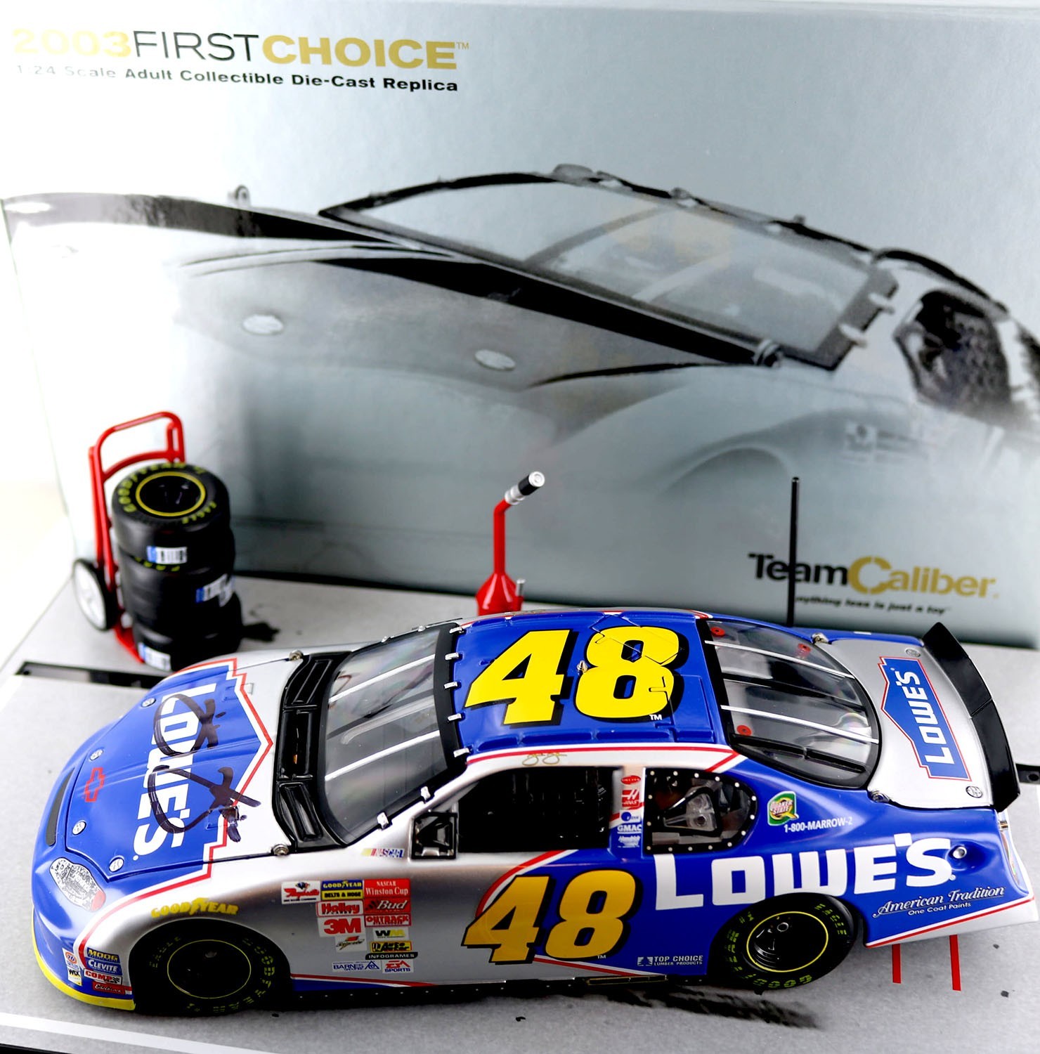 Jimmie Johnson 2003 #48 Lowes Monte Carlo. First Choice Diecast. Autographed Jimmie Johnson 2003 #48 Lowes Monte Carlo. First Choice Diecast. Autographed