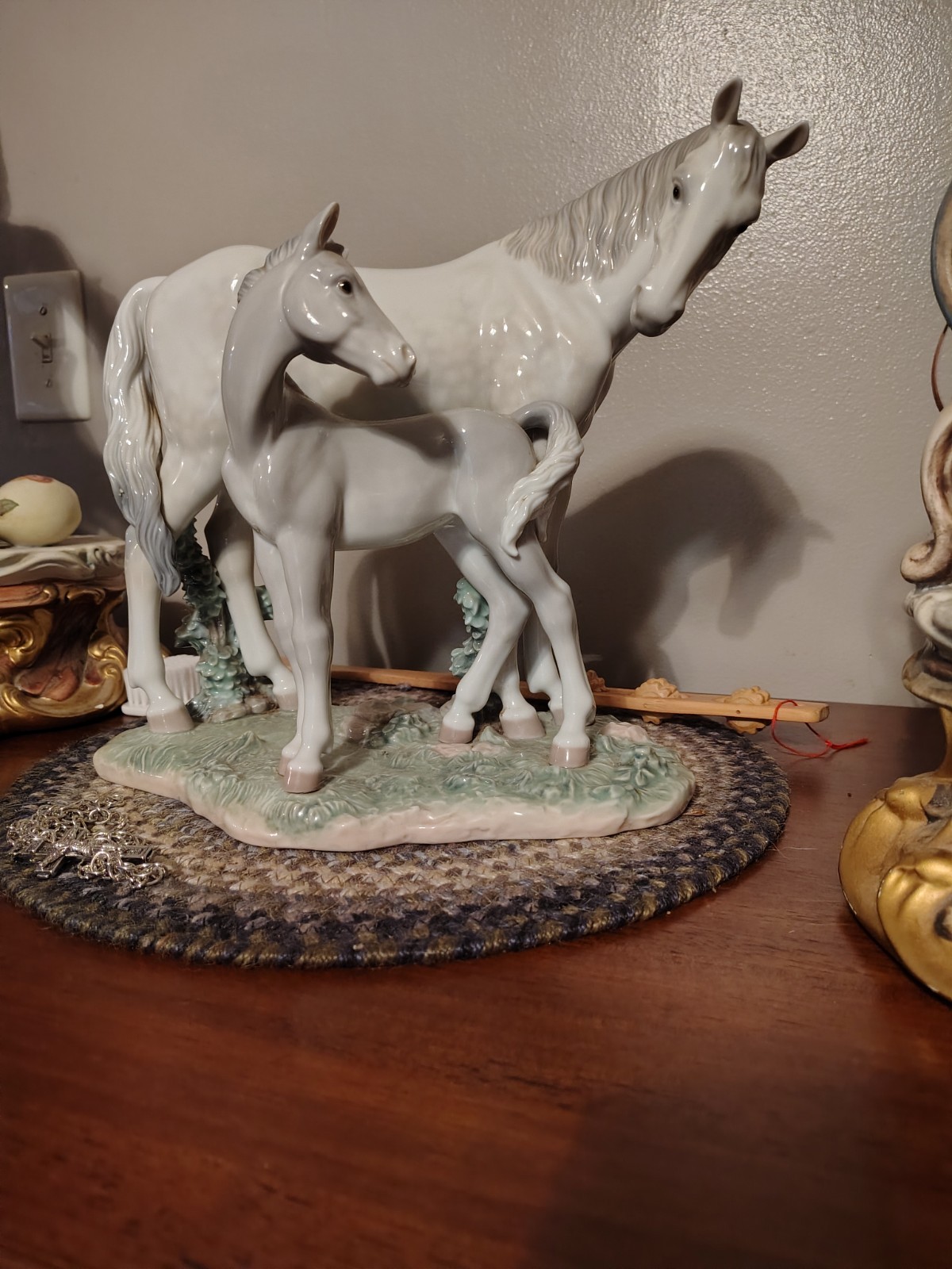 Lladro Horse Figurine First Steps On The Prairie #6873 Mare & Foal with Box