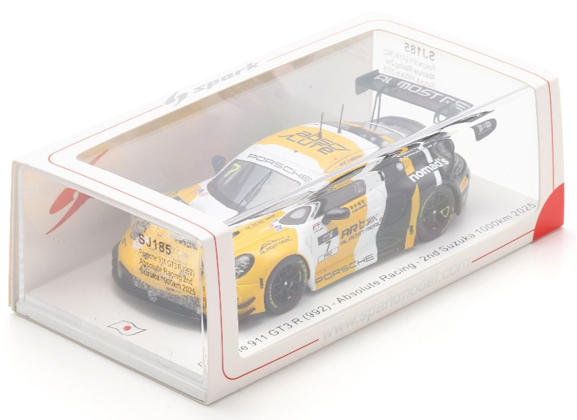 Spark Porsche 911 GT3 R (992) - Absolute - 2025 Suzuka 1000km 1:43 Car SJ185