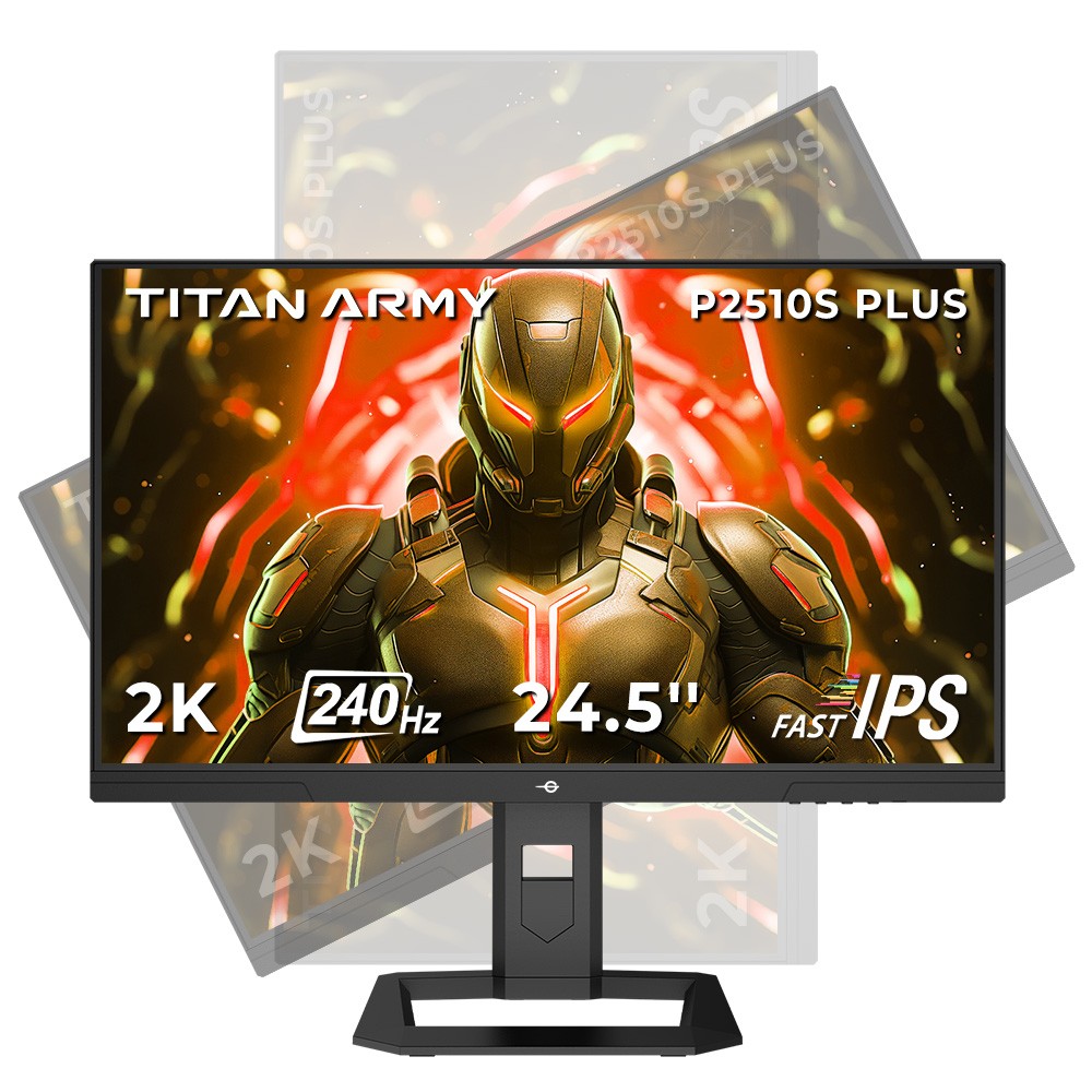 Titan P2510S PLUS 24.5in Gaming Monitor 2560*1440,240Hz HDR500,1ms PC Monitors