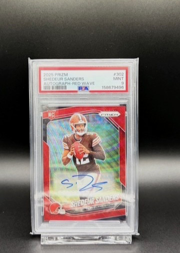 2025 Panini Prizm Shedeur Sanders RC Rookie Auto SSP /149 PSA 9 Mint Gem Low Pop