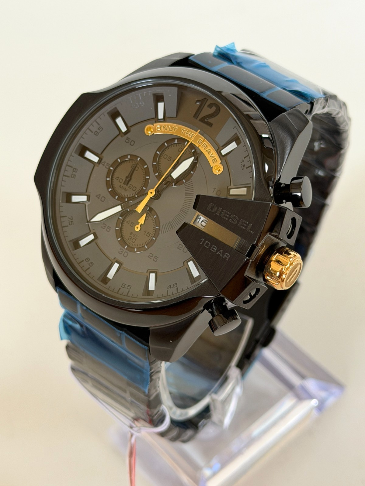 Diesel DZ4479 Mega Chief Analog Chronograph S/Steel Mens Watch BNWT $270