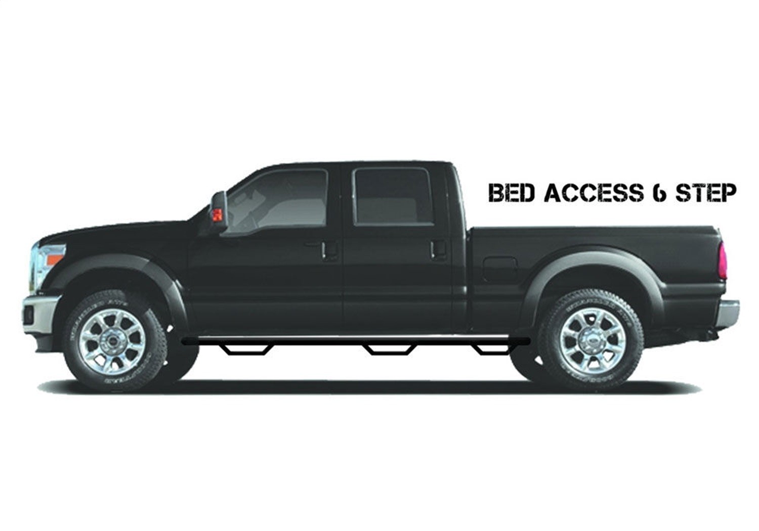 N-Fab D0289QC-6-TX Wheel To Wheel Nerf Step Bar w/Bed Access