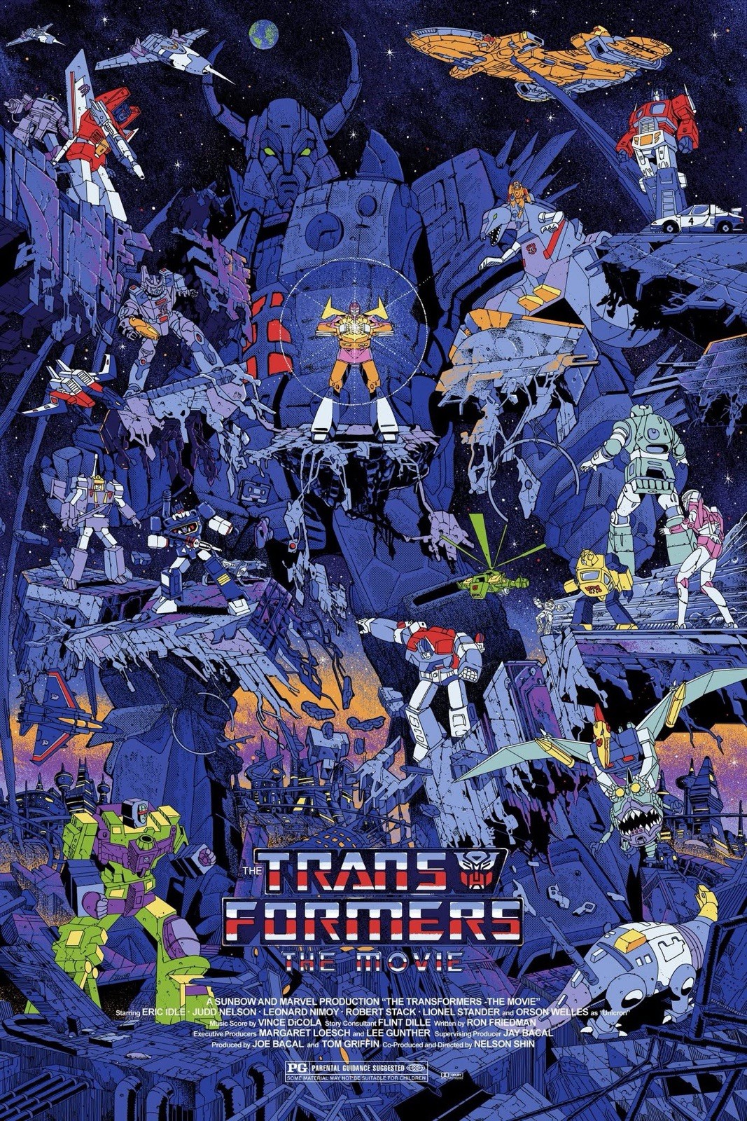 Kilian Eng Transformers The Movie Screen Print Poster Optimus Prime Not Mondo