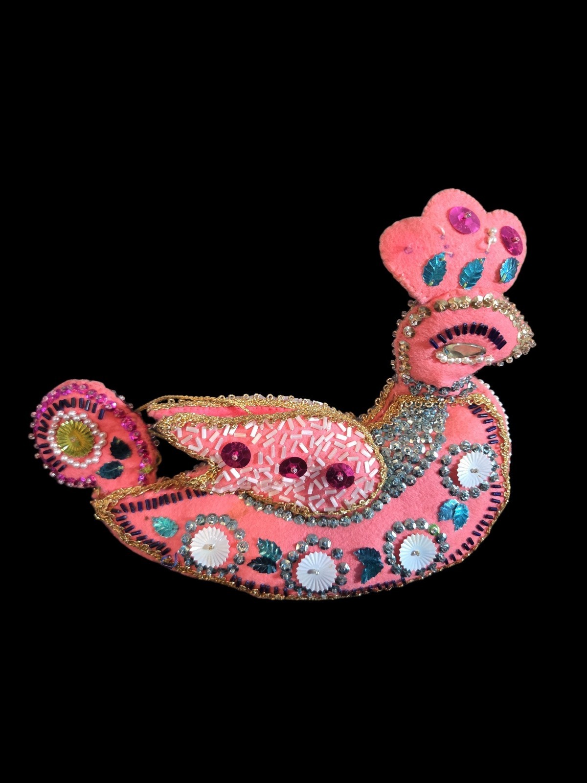 Vintage Bucilla EXOTIC BIRD Christmas Jeweled Sequin Felt Ornaments ? peacock Vintage Bucilla EXOTIC BIRD Christmas Jeweled Sequin Felt Ornaments ? peacock