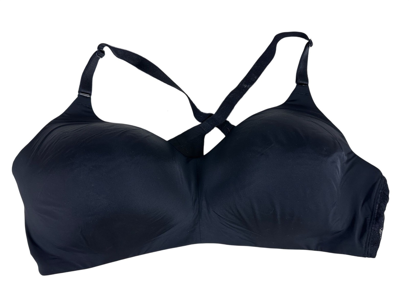 Torrid Curve Bra 46D Black Wireless Lightly Lined Lace Back Smoothing NWT Torrid Curve Bra 46D Black Wireless Lightly Lined Lace Back Smoothing NWT