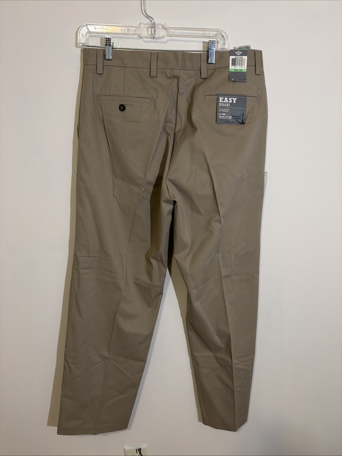 Dockers Mens Tan Casual D3 Classic Pants 34x30 Flat Front NWT
