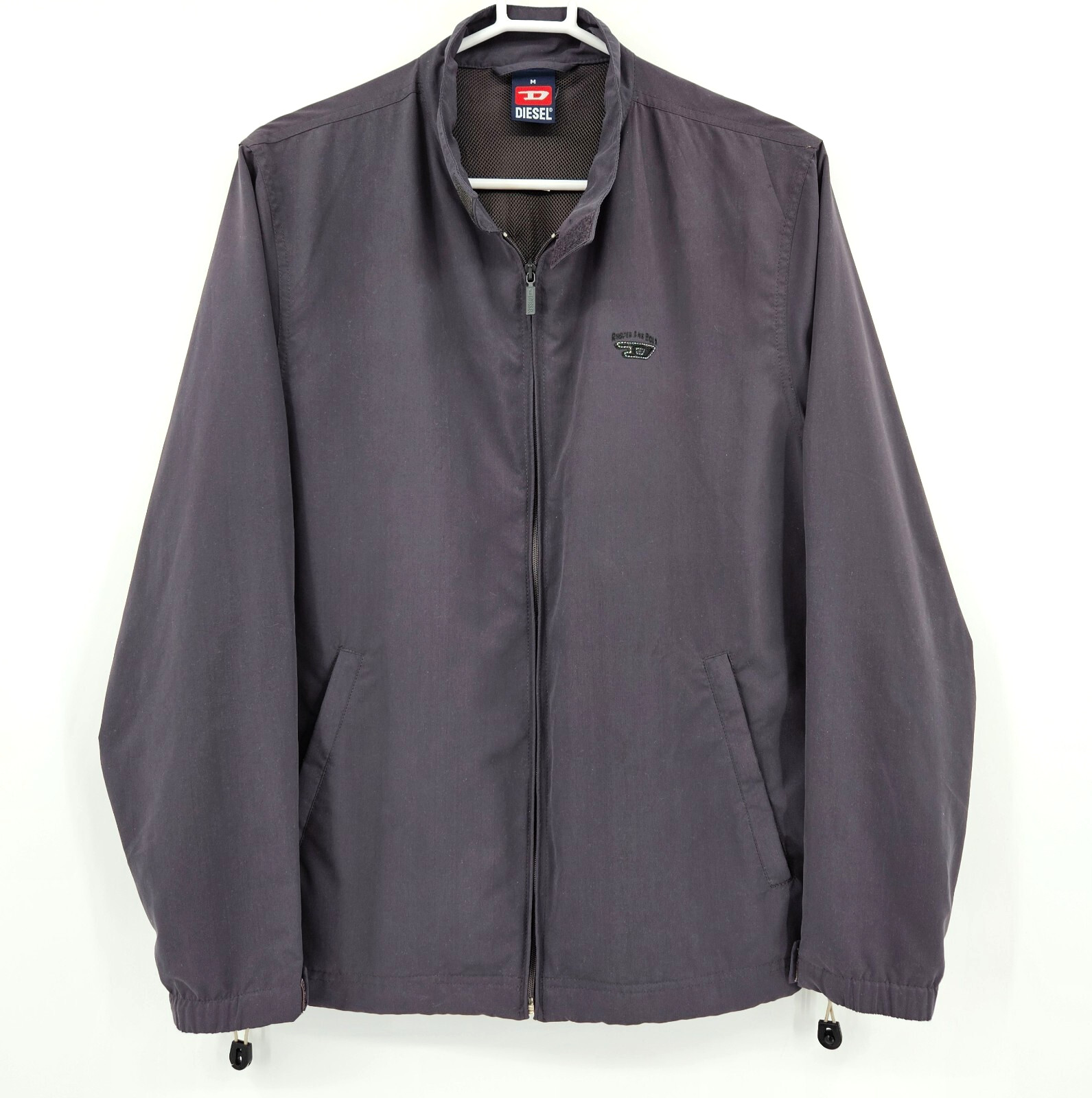 Vintage Diesel Full Zip Windbreaker Jacket With Reflectors on Sides Men\'s Medium