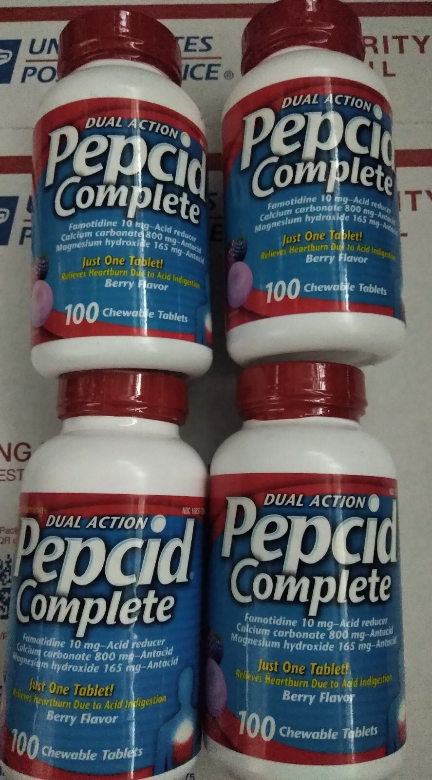 Pepcid Complete 10mg, Berry, 100 Chewable Tablets x 4 =400 Total EXP date 6/27+