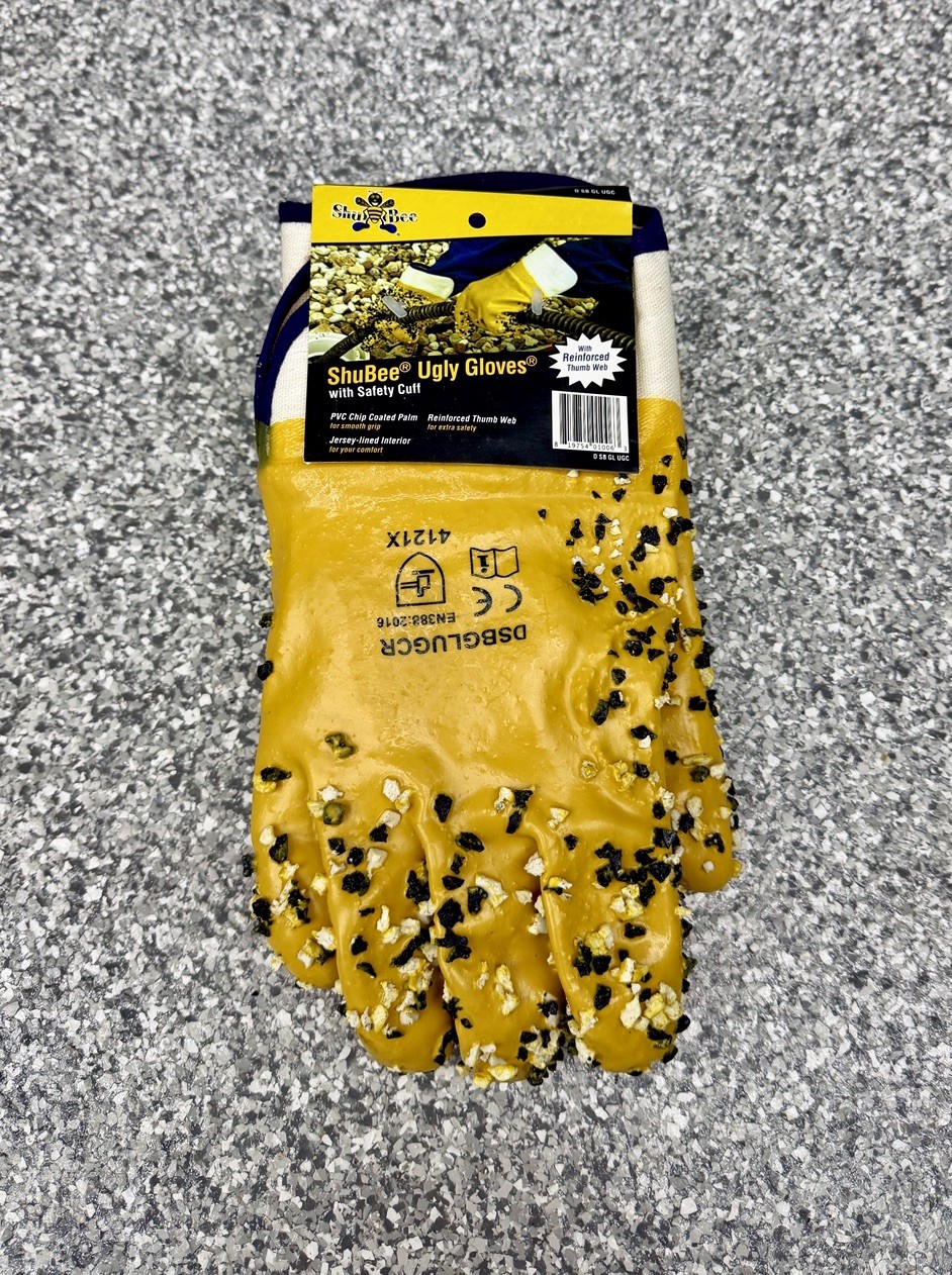 Shubee Ugly Gloves - 2.0 PVC Grip W/ Safety Cuff Sewer Drain Gloves