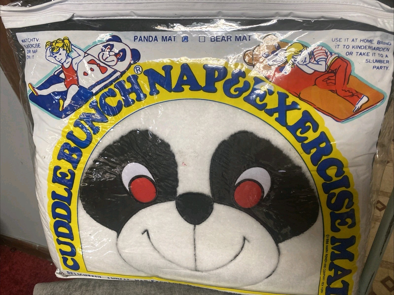Vintage Nap Mat Panda Bear  Kids Nap Mat 45 X 26