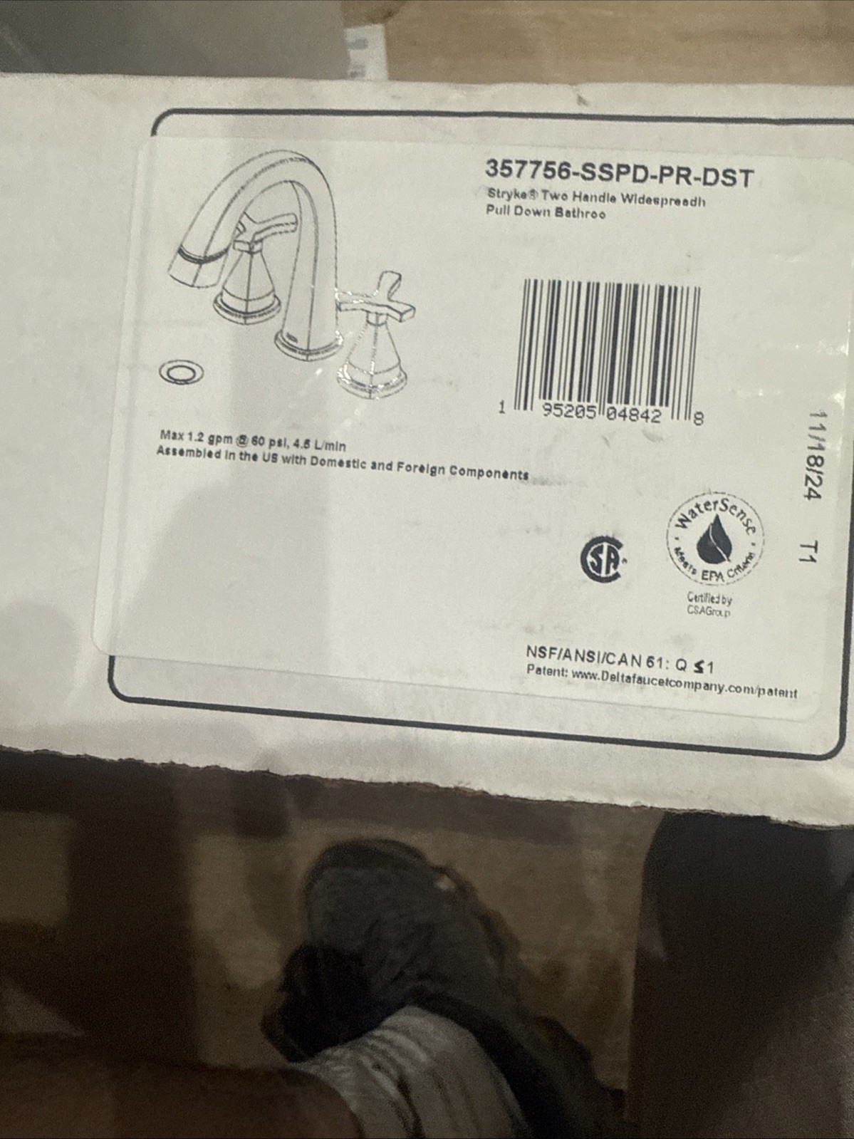 Delta Stryke 357756-SSPD-PR-DST Two Handle Bathroom Faucet in Lumicoat Stainless Delta Stryke 357756-SSPD-PR-DST Two Handle Bathroom Faucet in Lumicoat Stainless