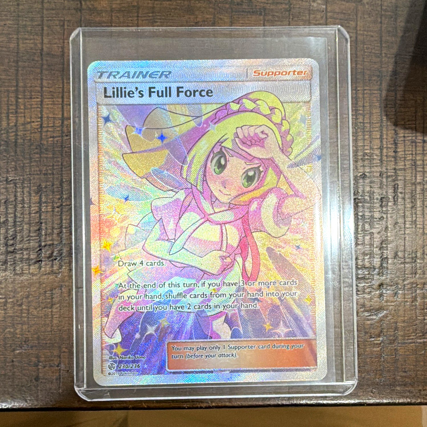 Lillie\'s Full Force 230/236 SM Cosmic Eclipse Full Art Holo ENG Lillie\'s Full Force 230/236 SM Cosmic Eclipse Full Art Holo ENG