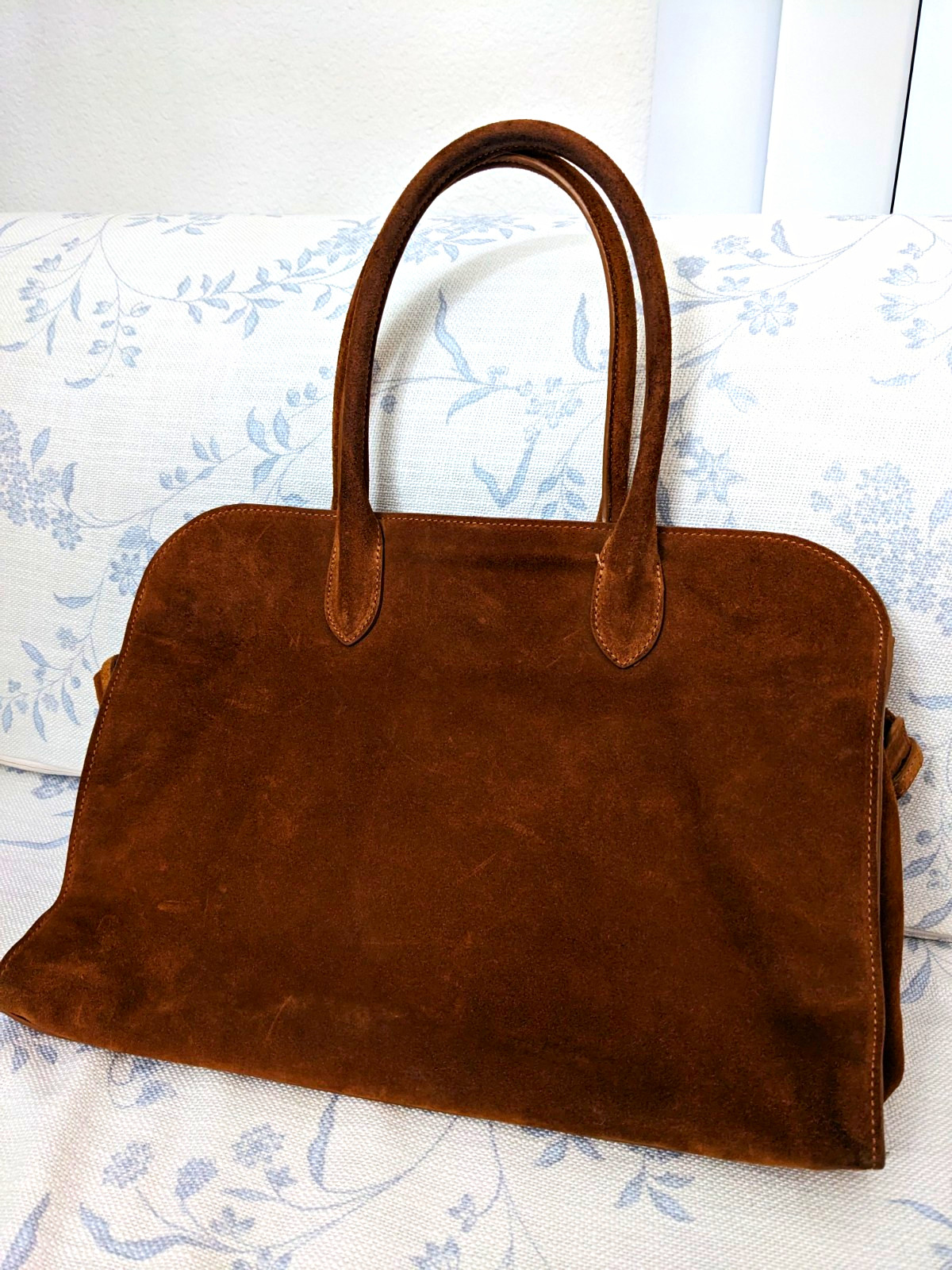 Claudia Firenze Brown Satchel Top Handle Bag Double Handles Zip Magnetic Pockets