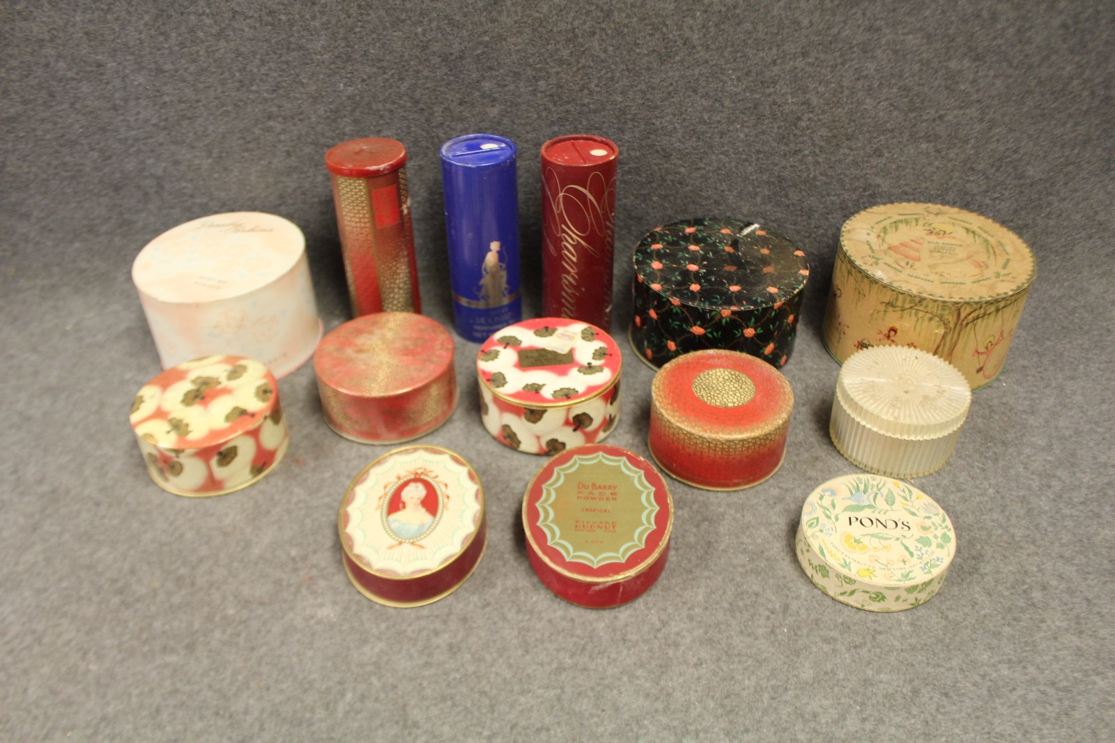 Lot of 14 Vintage / Antique Makeup Face Powder Containers