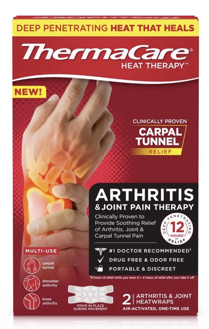 ThermaCare Arthritis Heat Wraps - Targeted Joint Pain Relief for Hands exp 10/27