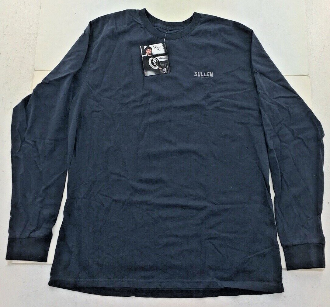 Sullen Art Collective Long Sleeve T-shirt Basic Logo Navy Sizes M to 5XL