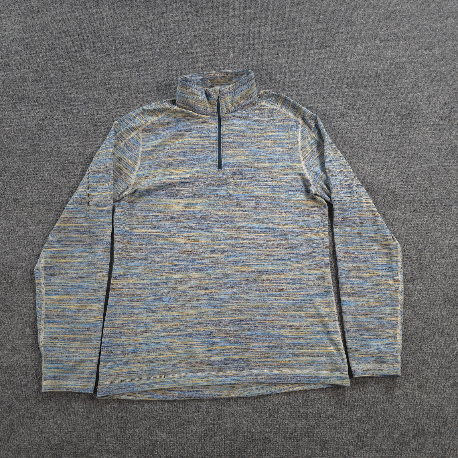 Lululemon Shirt Mens L Space Dye Surge Warm 1/2 Zip Pullover Run Gym Stretch