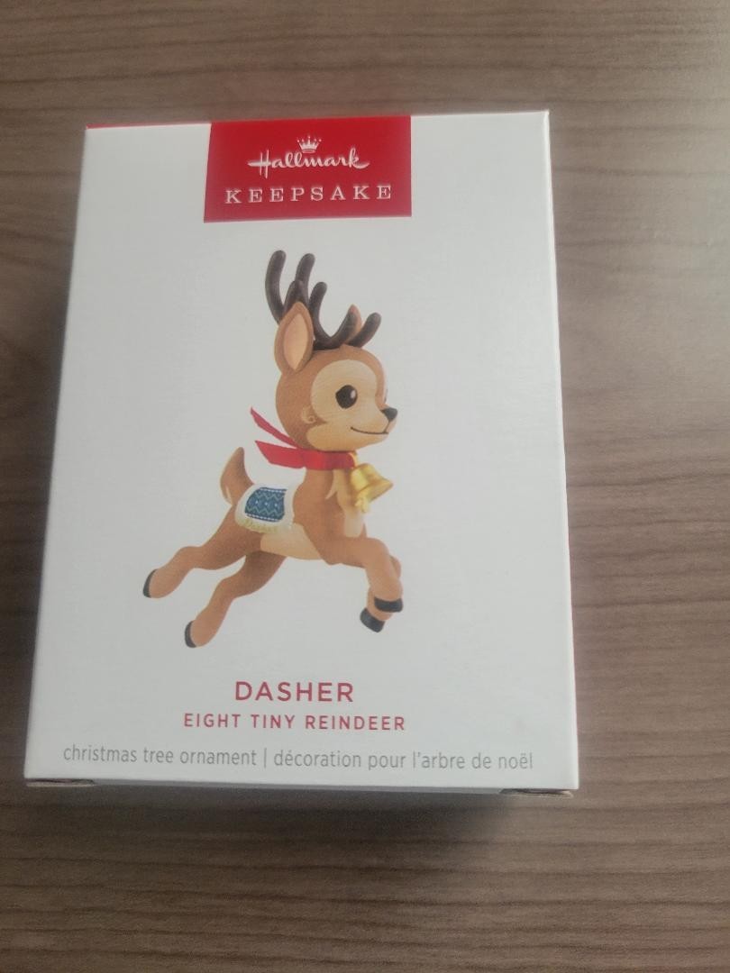MIB Hallmark  2025 DASHER #1 EIGHT TINY REINDEER SERIES Orn - 