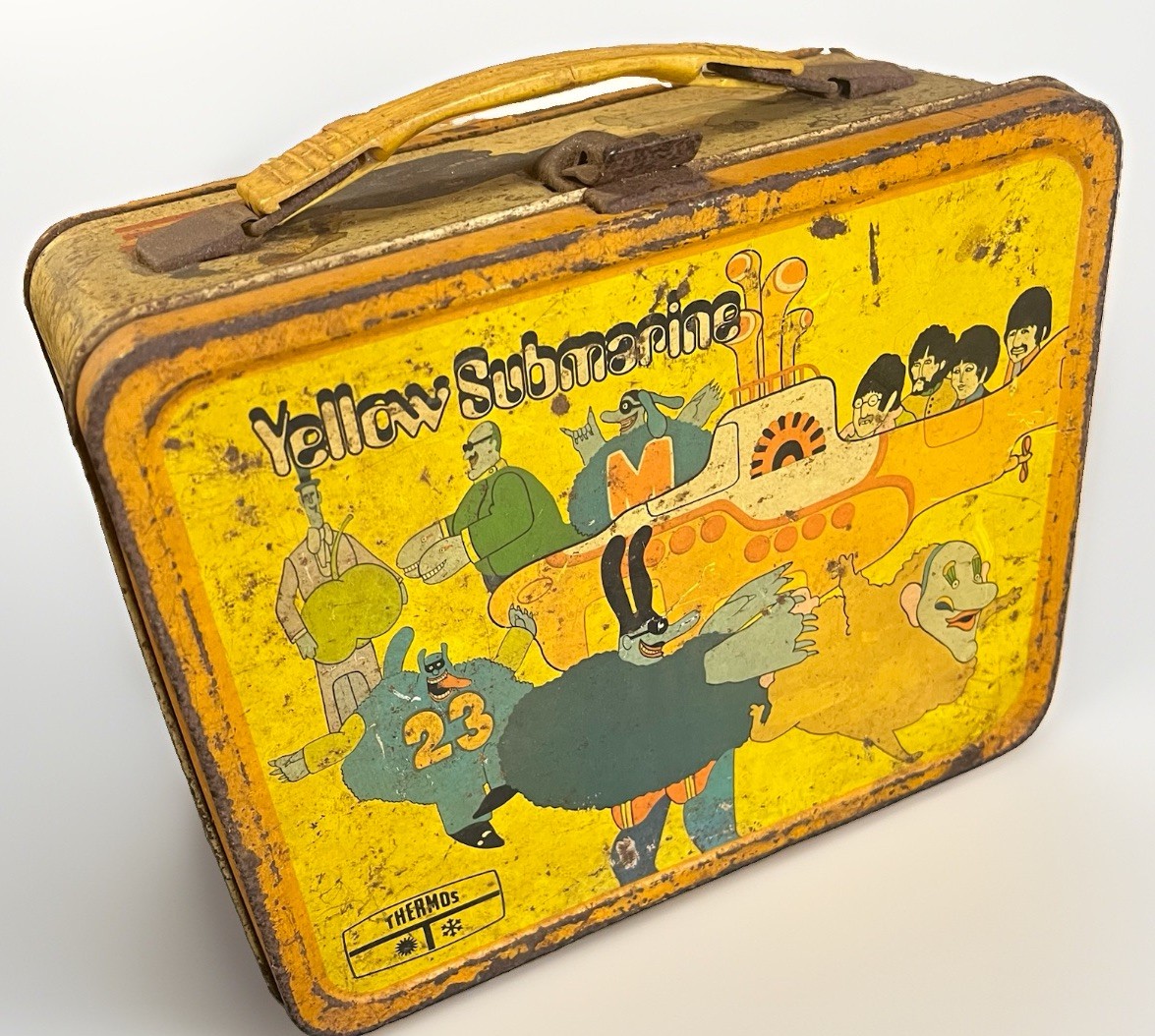 Vintage 1968 Beatles Yellow Submarine Lunchbox Without Thermos Rare