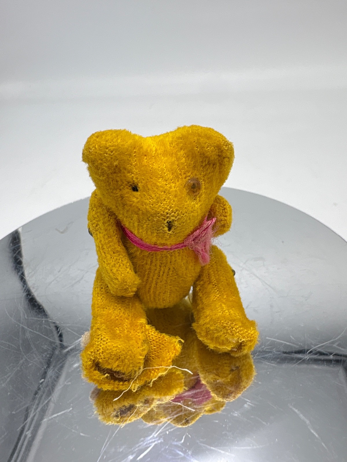 Antique Vtg TEDDY BEAR Yellow Mohair Dollhouse Toy Nursery Japan ? Schuco Style Antique Vtg TEDDY BEAR Yellow Mohair Dollhouse Toy Nursery Japan ? Schuco Style