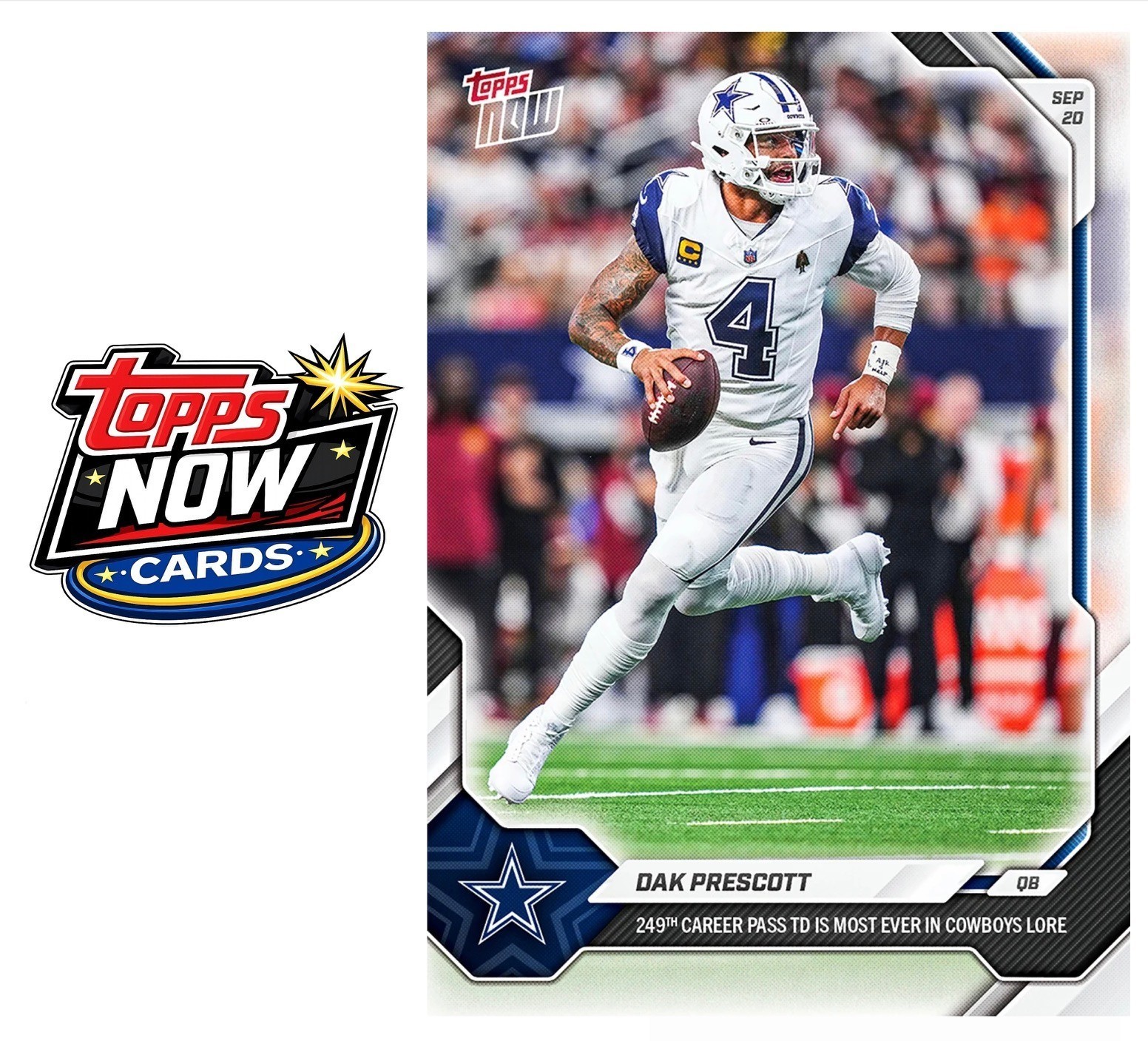 2026 Topps Now NFL #24 Dak Prescott Dallas Cowboys - PRESALE