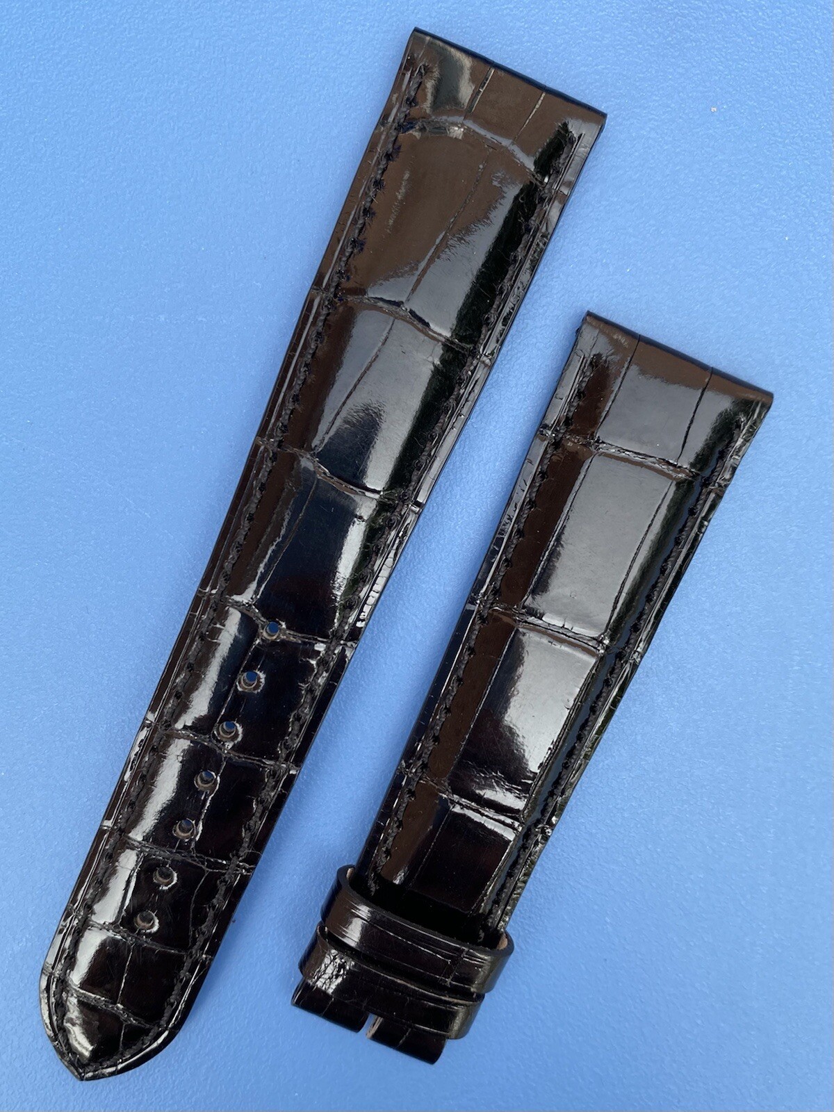 Original Zenith Handmade Black Alligator Leather Watch Strap 19-490 N OEM