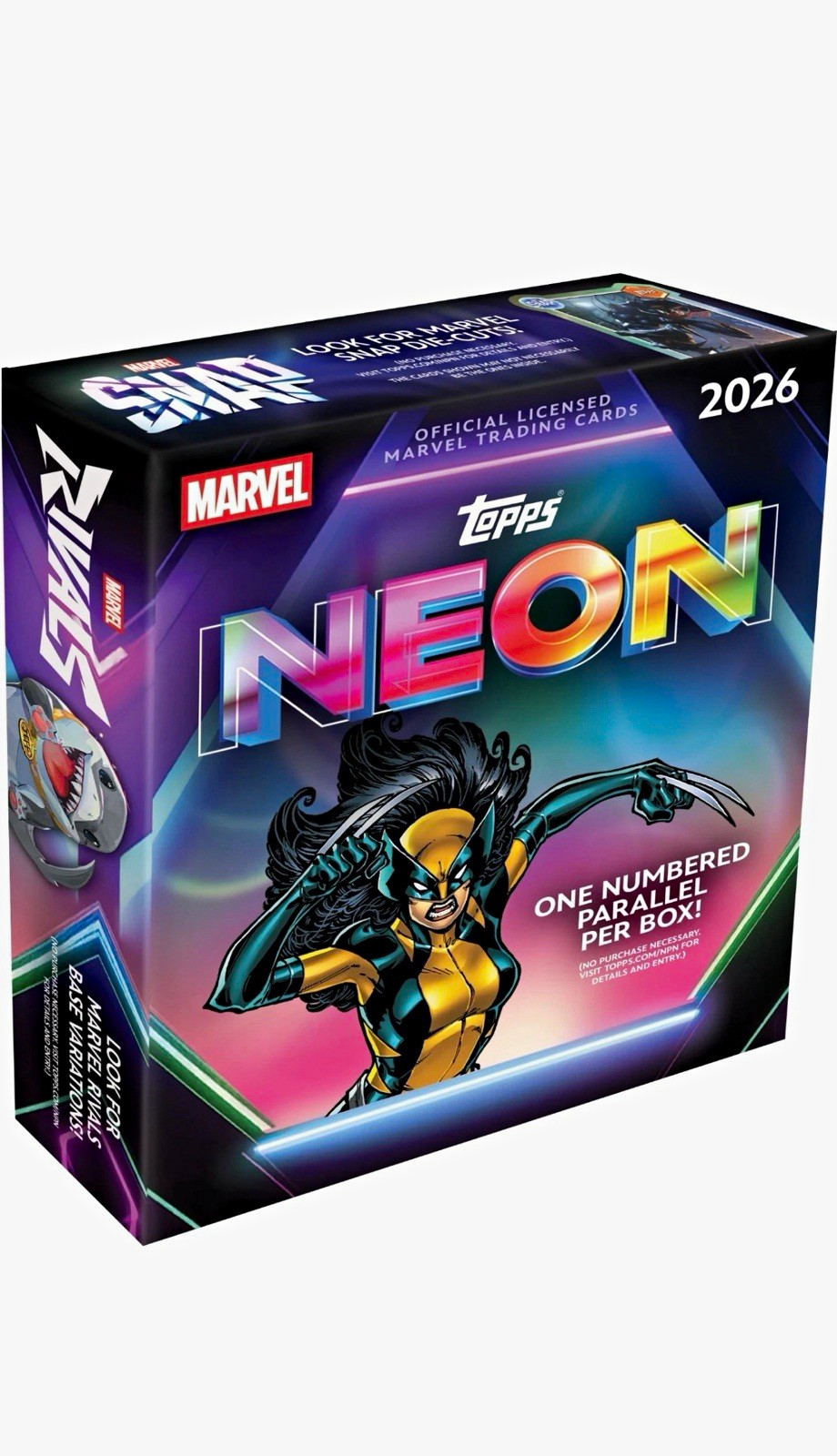 2026 TOPPS NEON MARVEL MEGA BOX (50 Cards) Disney Brand New Sealed Presale QTY 2026 TOPPS NEON MARVEL MEGA BOX (50 Cards) Disney Brand New Sealed Presale QTY