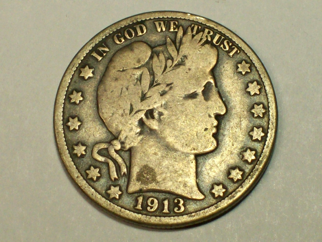 1913-D Barber Half Dollar    VG      SN8906