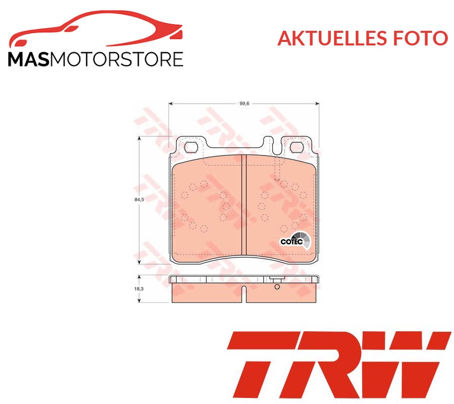Set brake pads brake pads TRW GDB113 A for Mercedes-Benz S-Class, Saloon