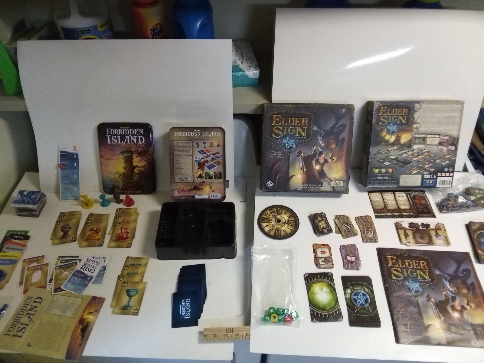 2 Games-Elder Sign & Arkham Horror Fantasy,& Forbidden Island,Complete