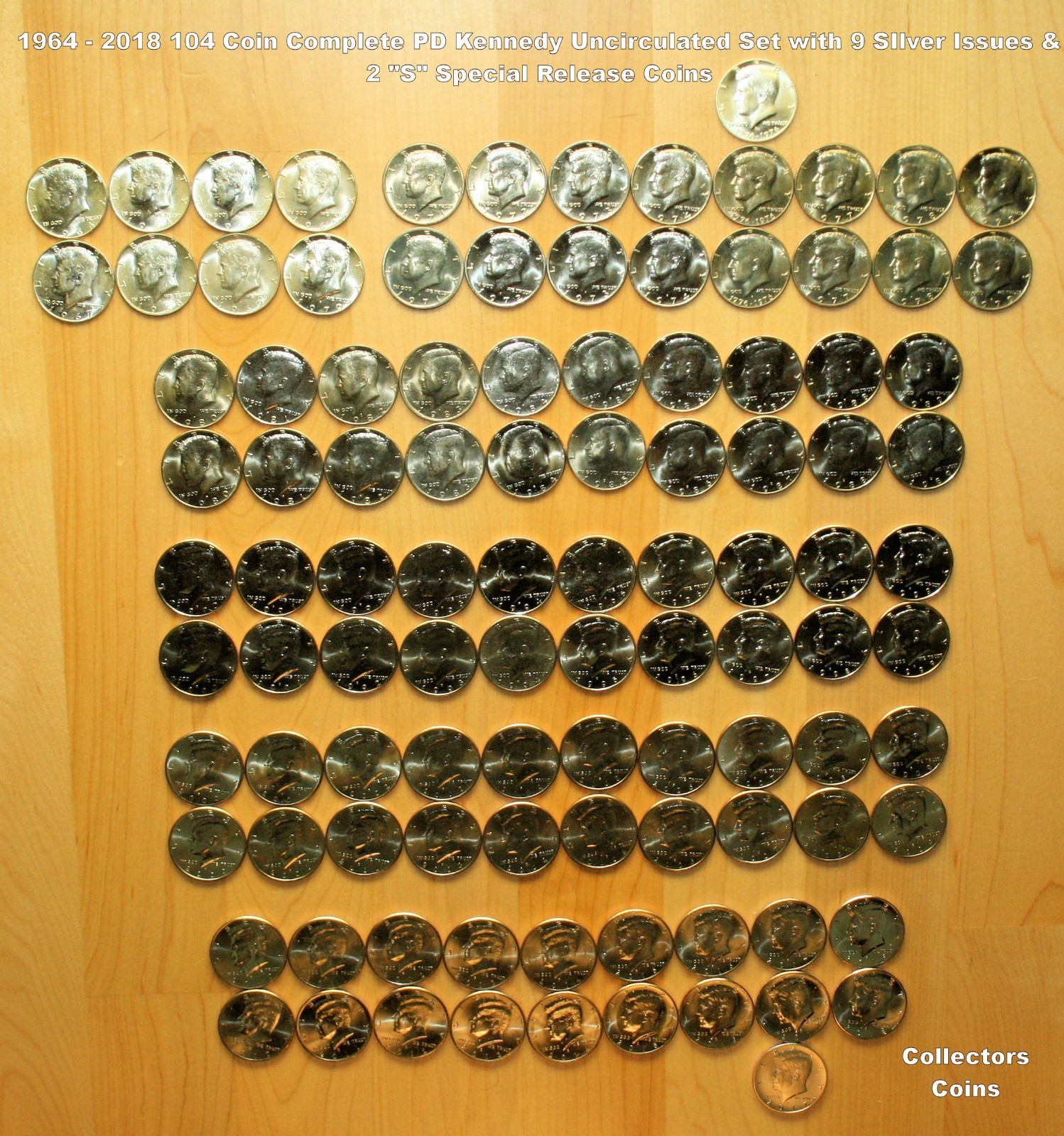 1964 - 2026 Kennedy Half P&D 120 Coin COMPLETE Uncirculated Set w/2 \